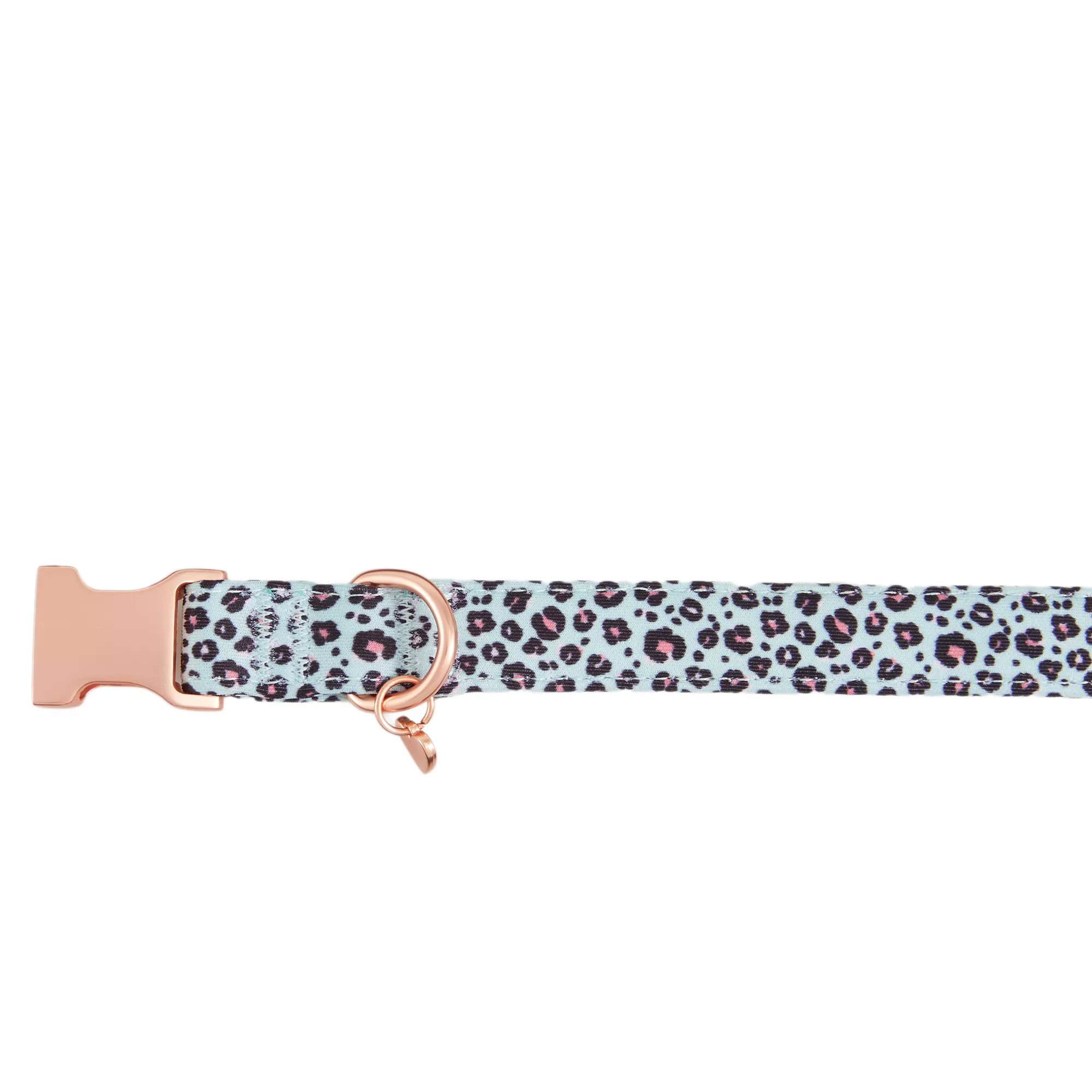 Top Paw® Teal Cheetah Neoprene Adjustable Dog Collar