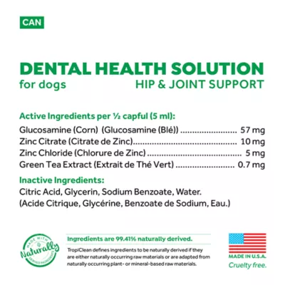 TropiClean Fresh Breath Dental Health Solution Plus Hip & Joint - Image 3