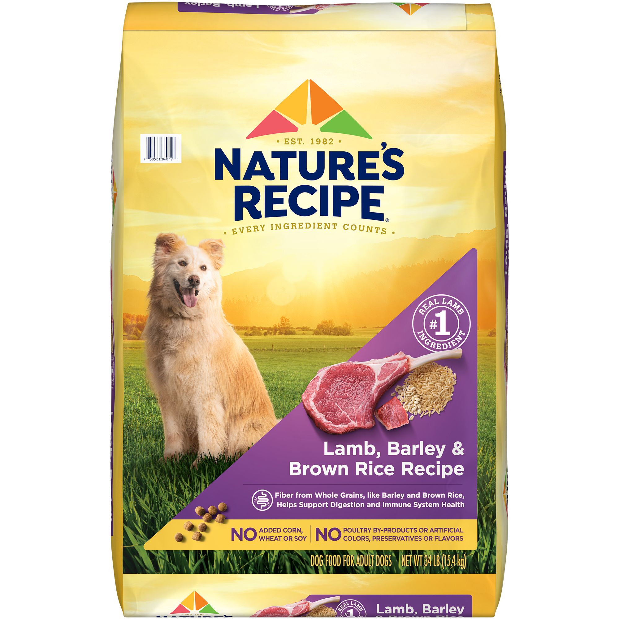 Nature s Recipe Dry Dog Food Lamb Barley Brown Rice 34 lbs