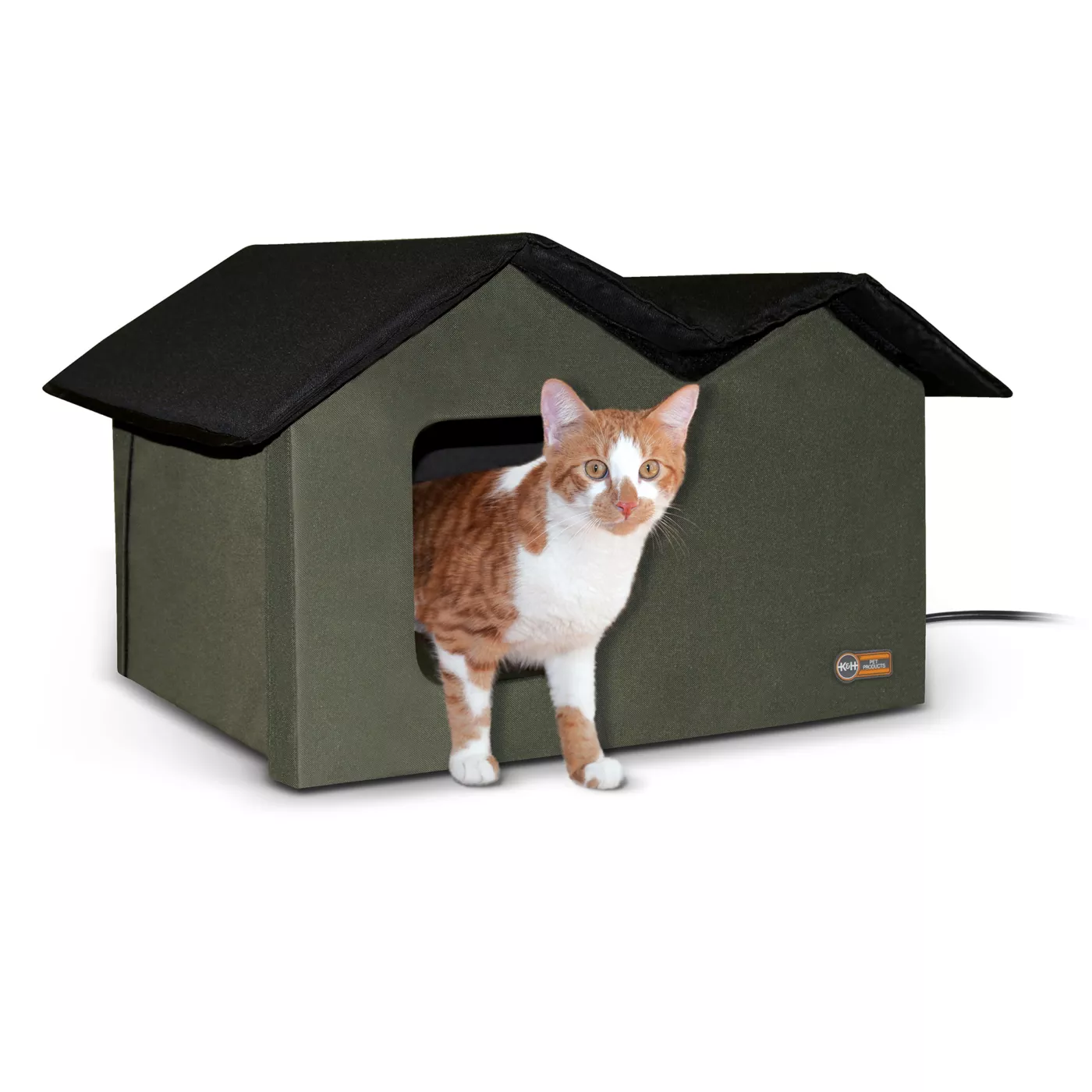 K H Pet Products Outdoor Heated Extra Wide Kitty House