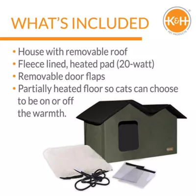 Product K&H Pet Products Outdoor Heated Extra-Wide Kitty House