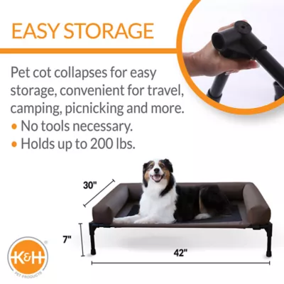 Product K&H Pet Products Original Bolster Pet Cot Elevated Pet Bed with Removable Bolsters