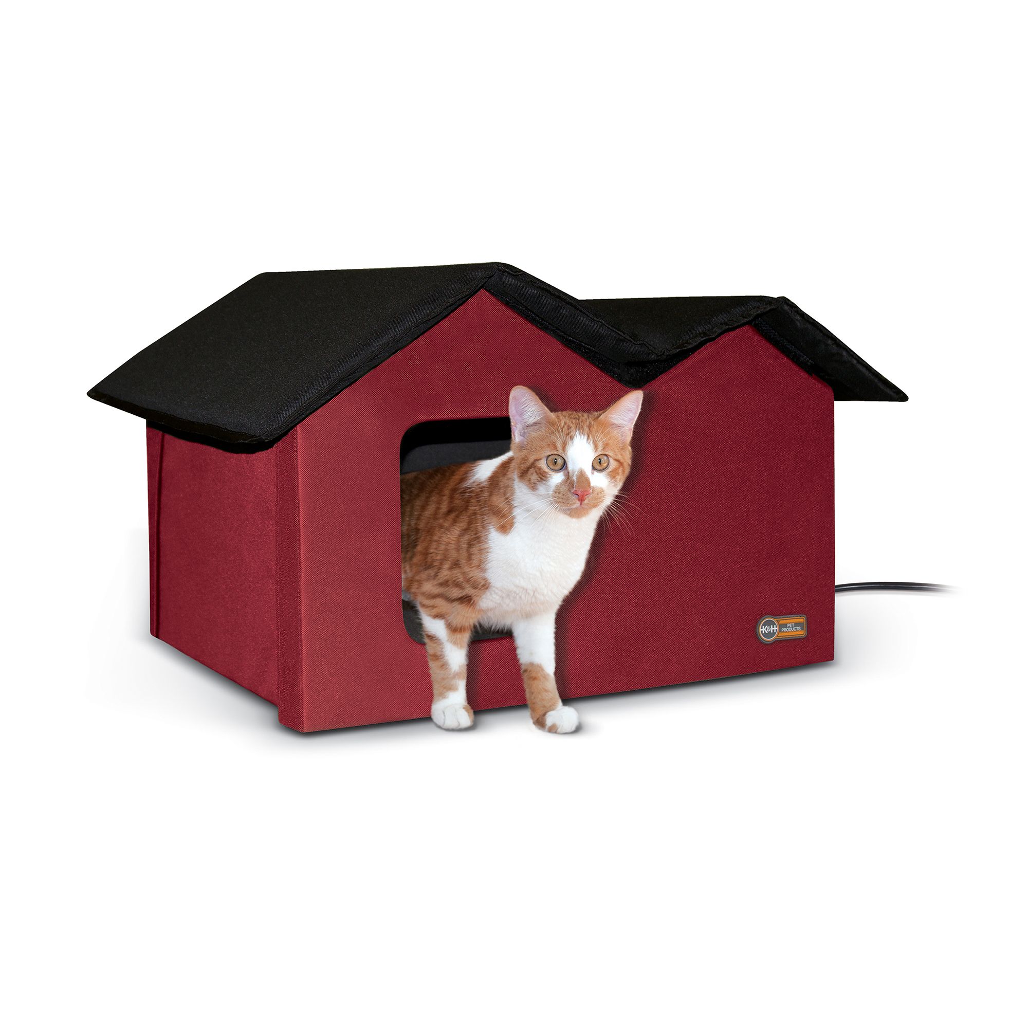 K H Pet Products Outdoor Heated Extra Wide Kitty House cat