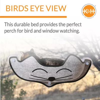 Product K&H Pet Products EZ Mount Window Sill with Kity Face Cat Bed