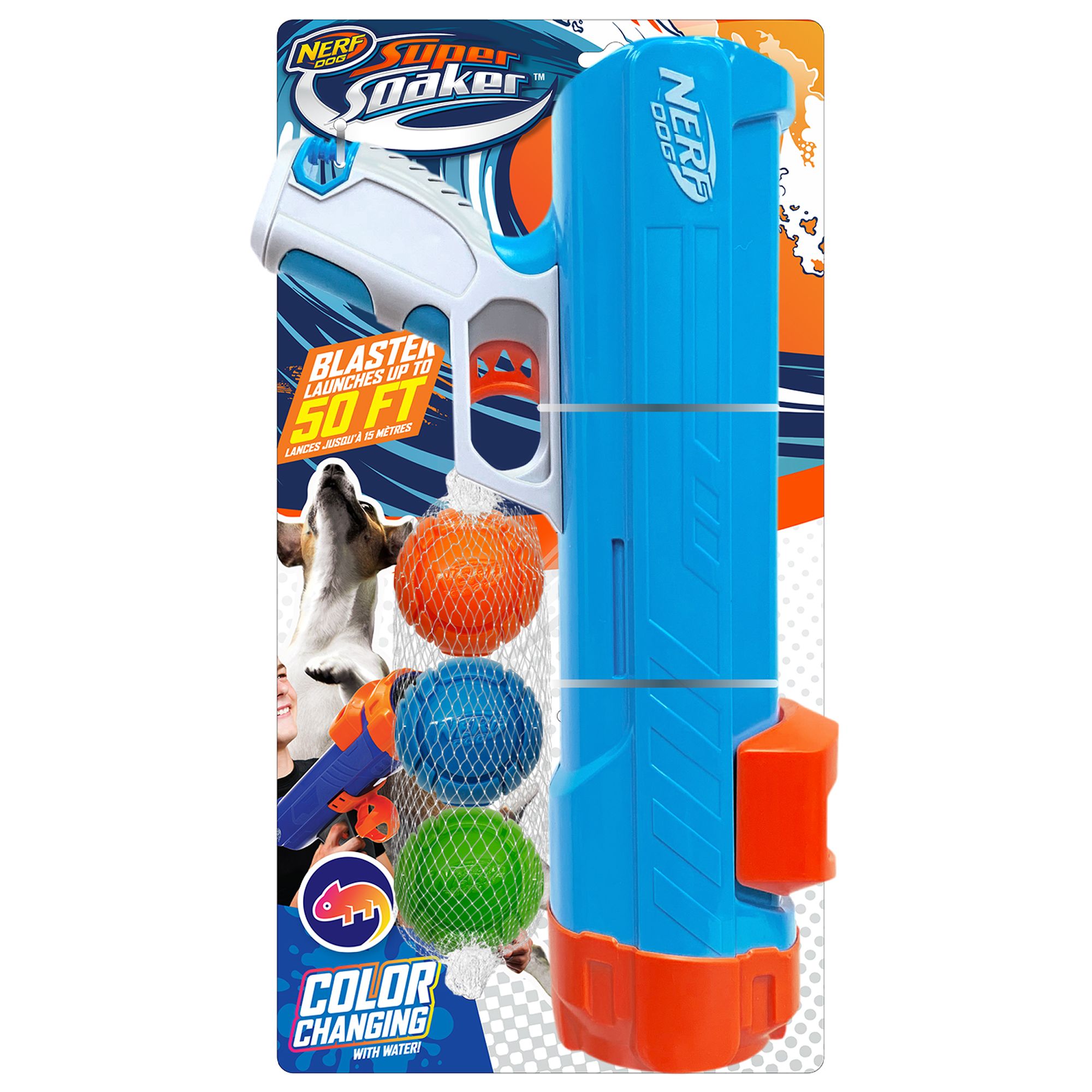 Nerf™ Dog Ball Blaster with ColorChanging Sonic Balls Dog Toy dog