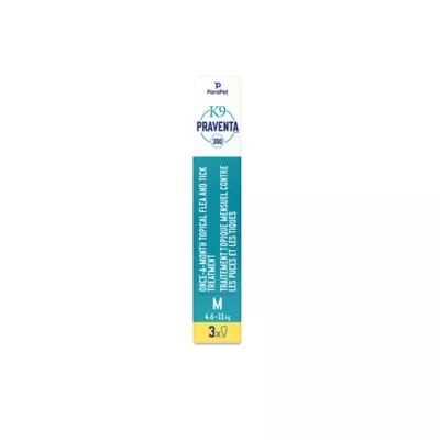 Product K9 Praventa 360 Topical Flea & Tick Treatment for Dogs - Medium Dog - 4.6-11 kg