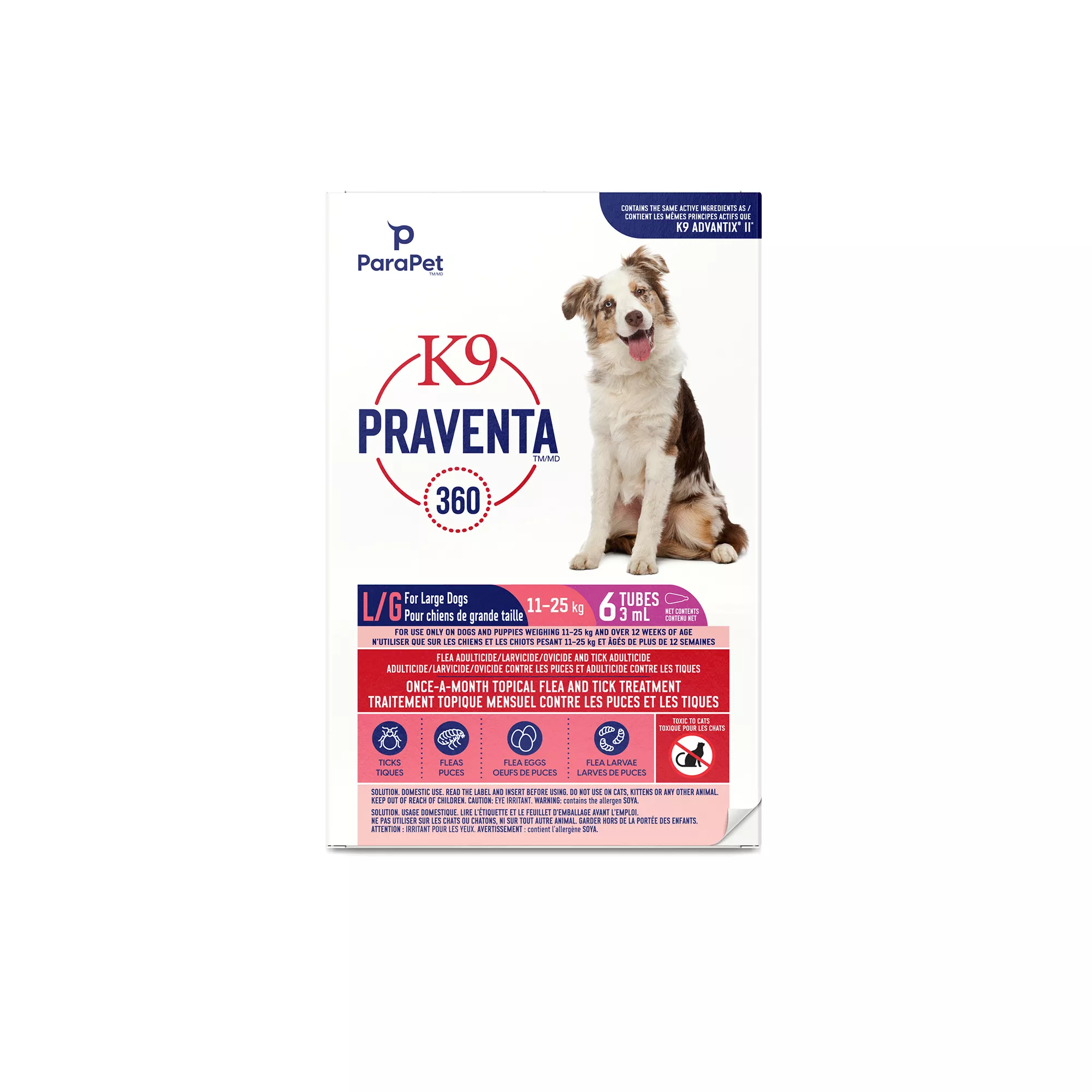 K9 Praventa 360 Topical Flea & Tick Treatment for Dogs - Large Dog - 11-25 kg