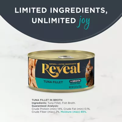 Product Reveal All Life Stage Wet Cat Food in Broth - 2.47 Oz, Limited Ingredient, Grain Free