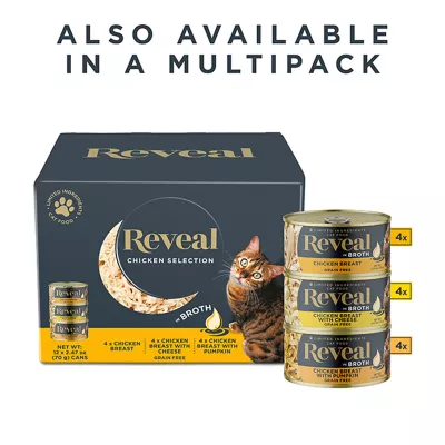 Product Reveal All Life Stage Wet Cat Food in Broth - 2.47 Oz, Limited Ingredient, Grain Free