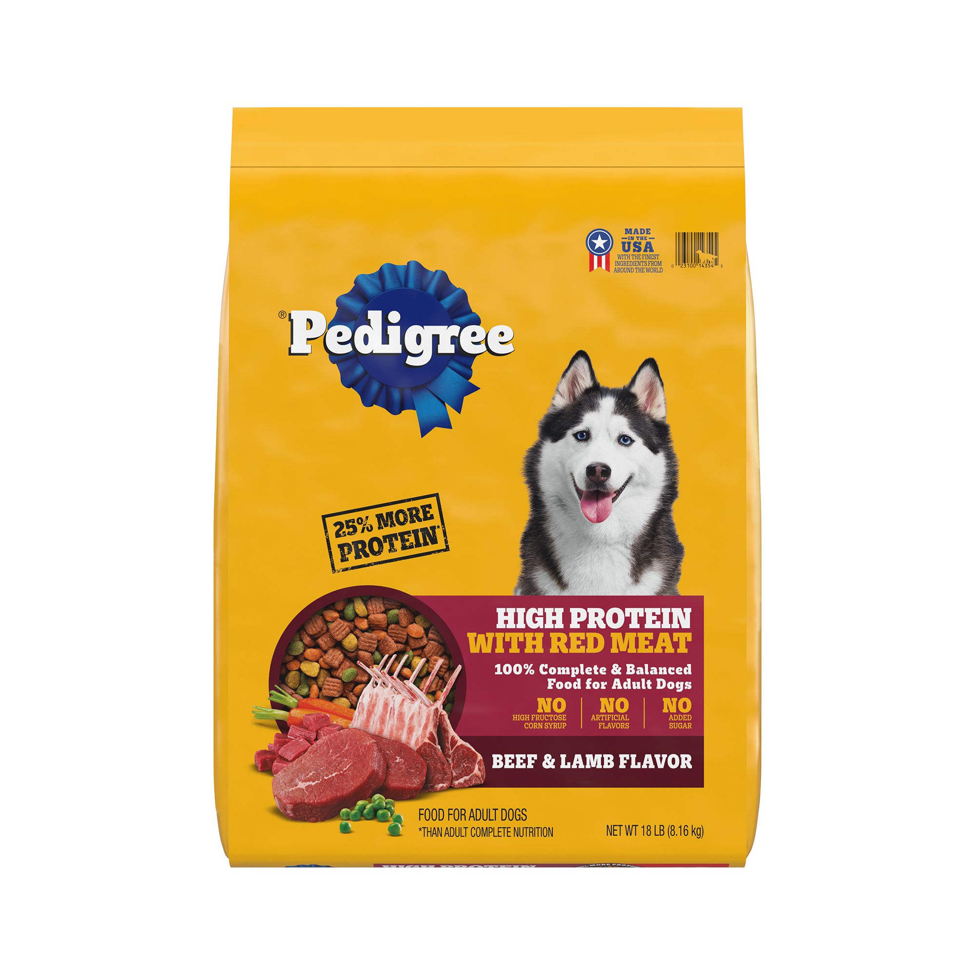 Pedigree High Protein Adult Dry Dog Food Lamb Beef