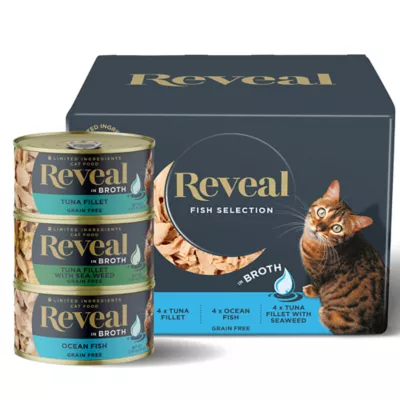 Product Reveal Limited Ingredient All Life Stage Wet Cat Food - Grain Free, 2.47 Oz., 12 Count, Variety Pack