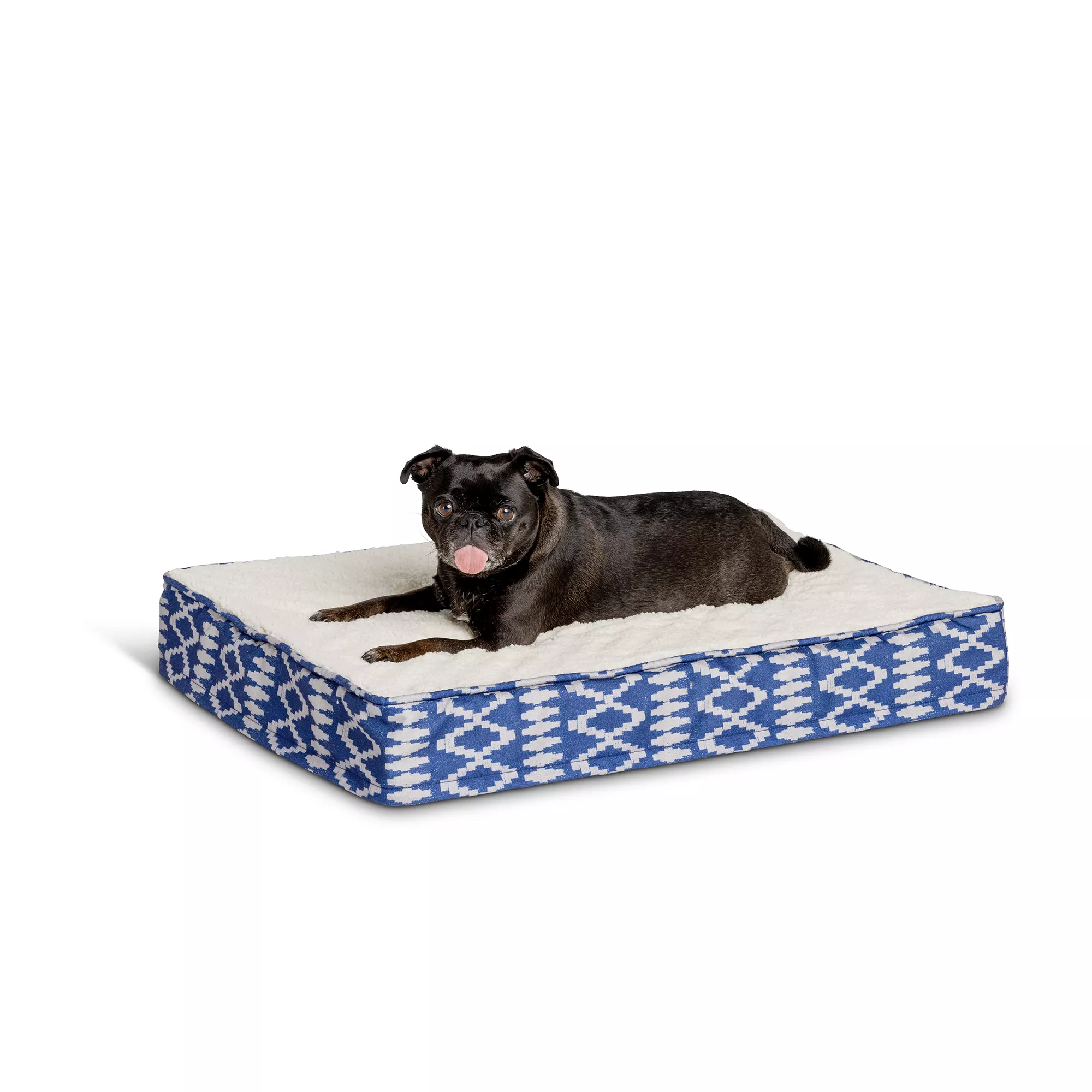 Top Paw® Blue Aztec Orthopedic Mattress Dog Bed