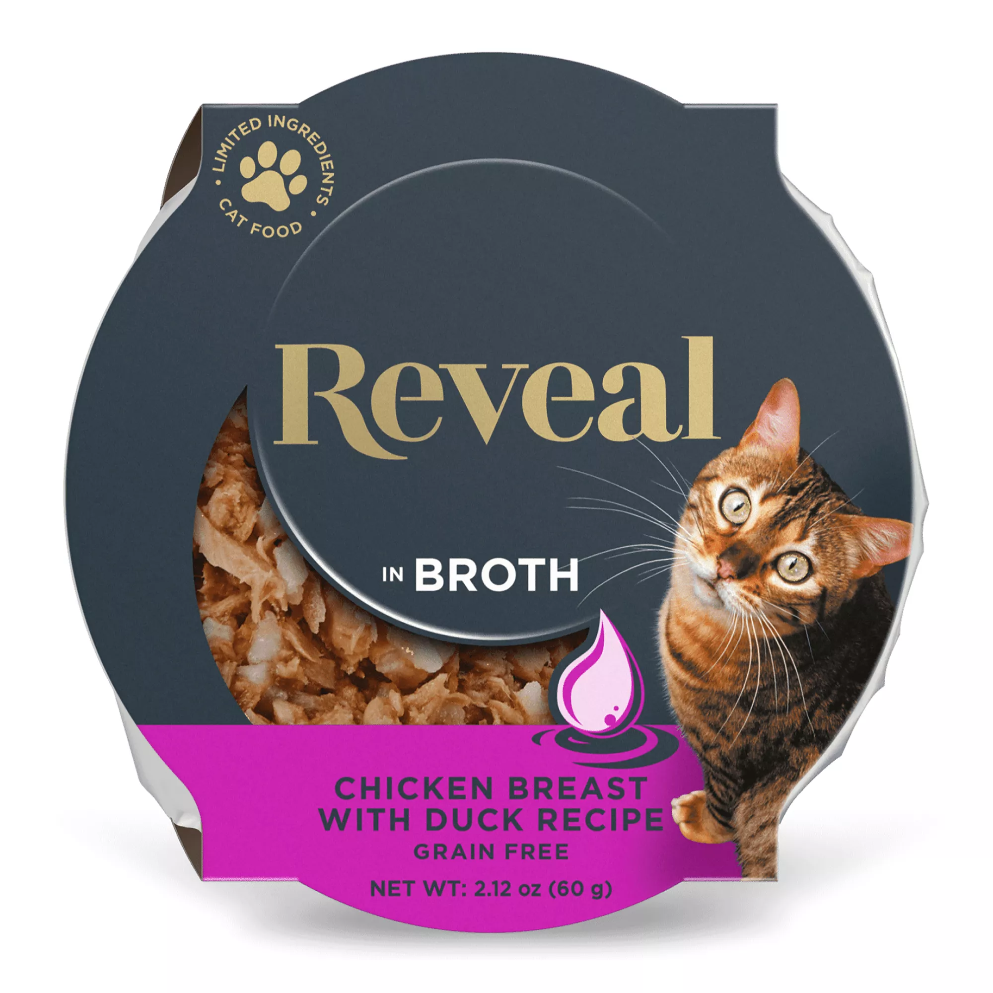 Reveal Limited Ingredient All Life Stage Wet Cat Food Cup - Grain Free, 2.12 oz