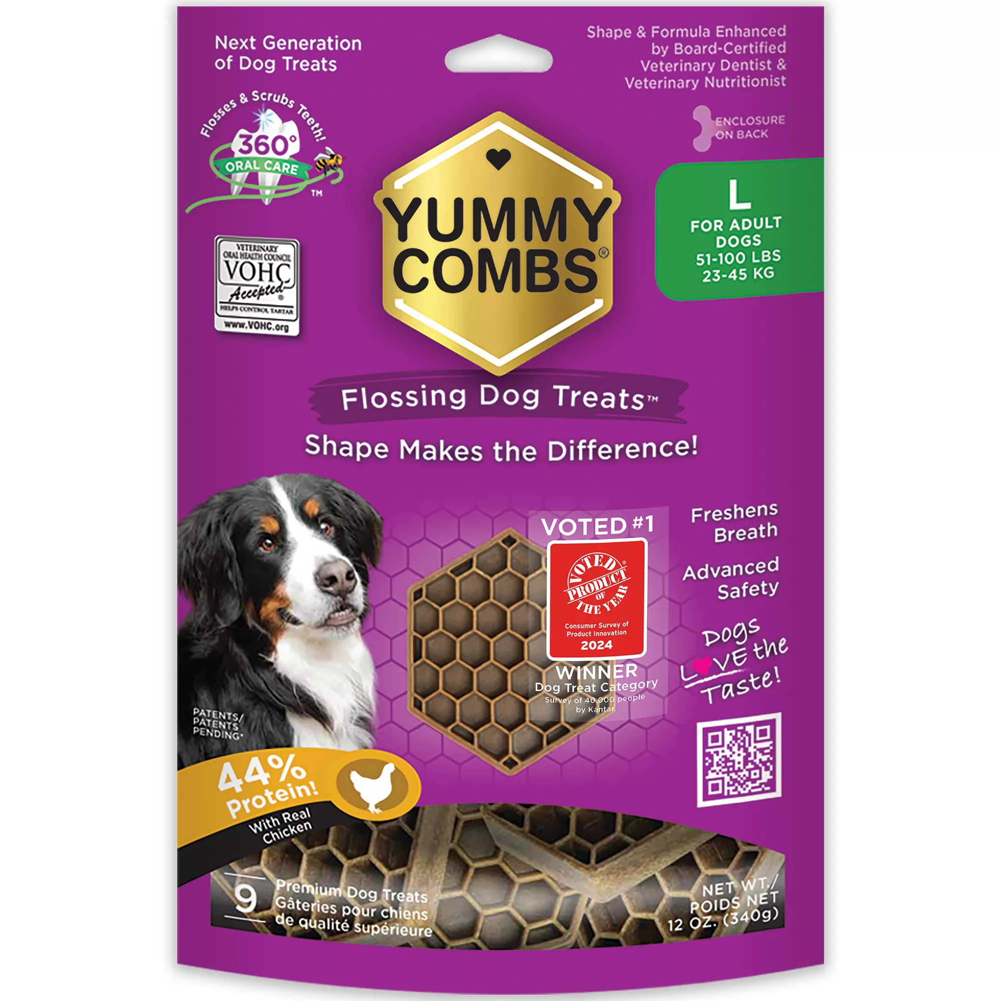 Yummy Combs Adult Large Dog Dental Treat - Chicken