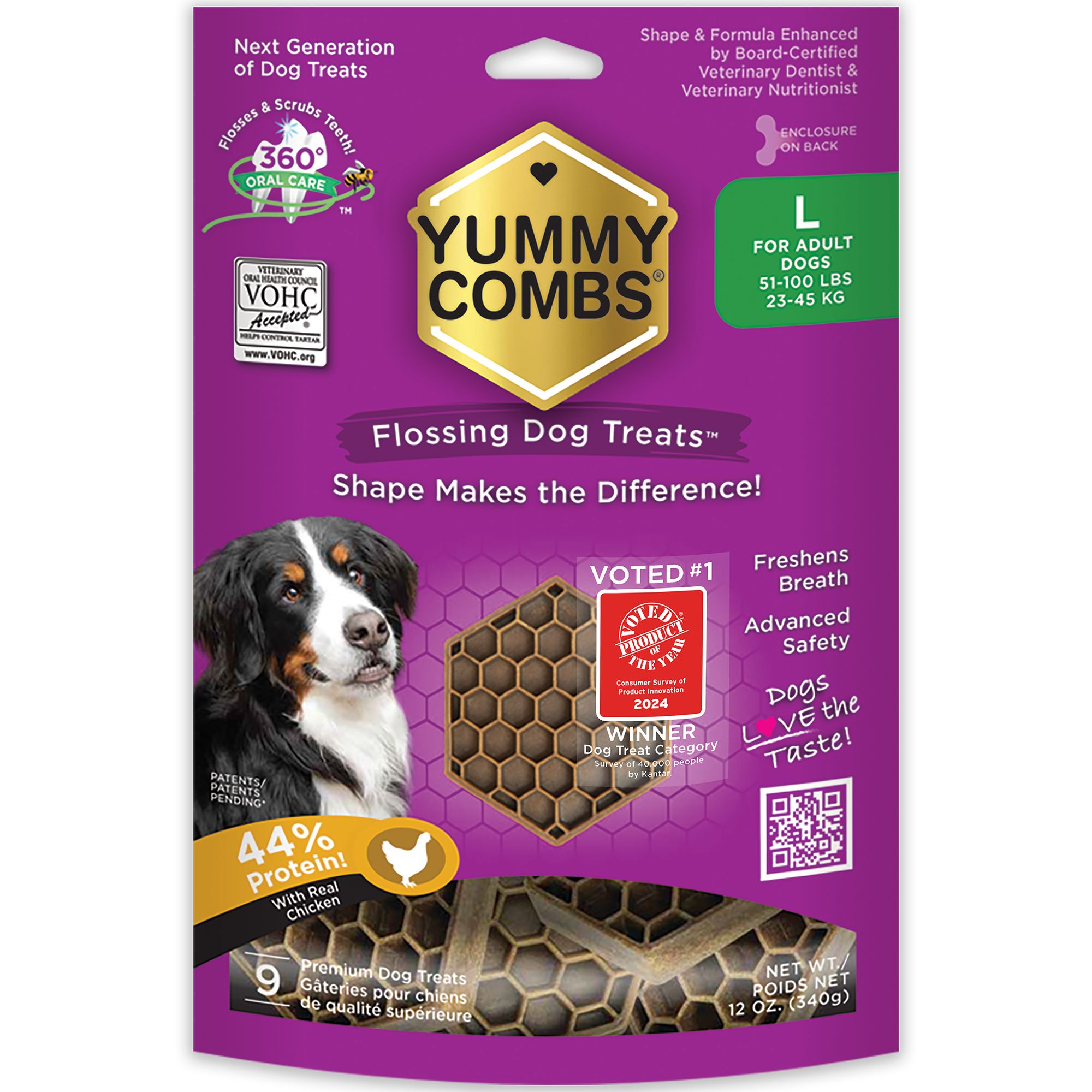 Yummy Combs Adult Large Dog Dental Treat - Chicken