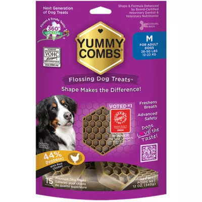 Product Yummy Combs Adult Medium Dog Dental Treat - Chicken