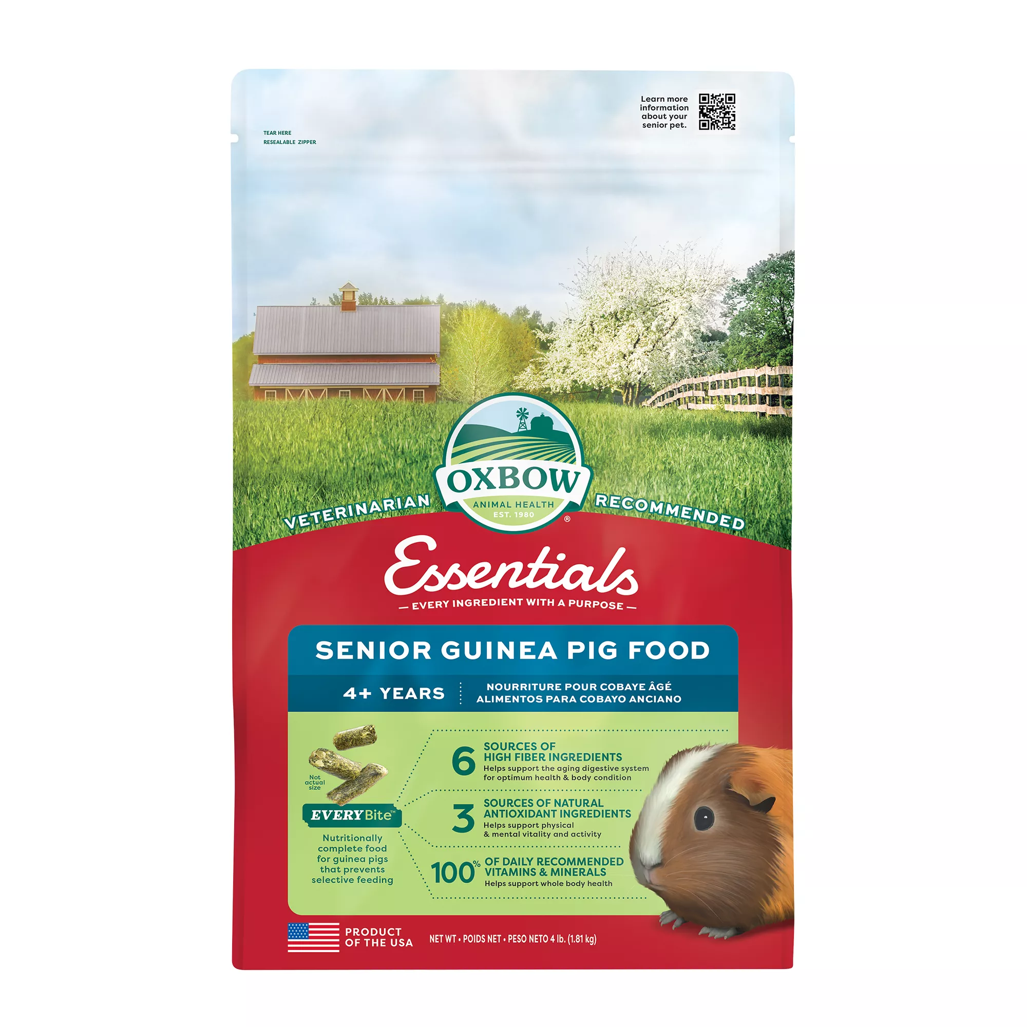 Oxbow Essentials Senior Guinea Pig - 4 lb