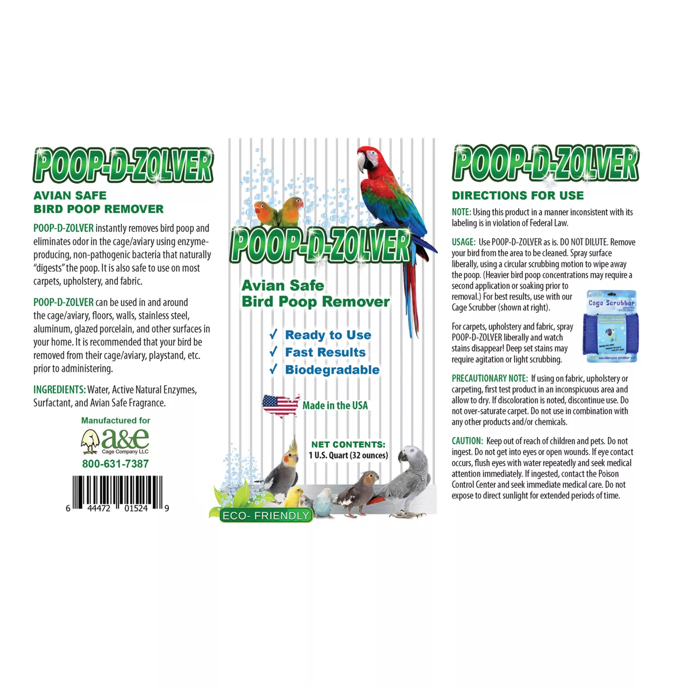 A&E Cage Company PoopDZolver 32oz