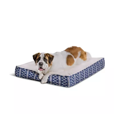 Product Top Paw® Blue Aztec Orthopedic Mattress Dog Bed