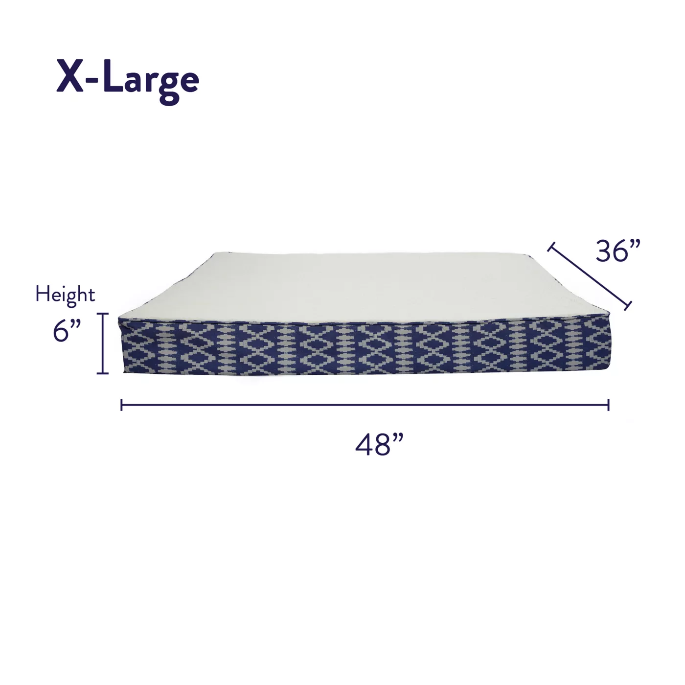 Top Paw Blue Aztec Orthopedic Mattress Dog Bed