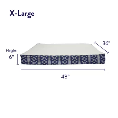 Product Top Paw® Blue Aztec Orthopedic Mattress Dog Bed