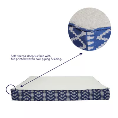 Product Top Paw® Blue Aztec Orthopedic Mattress Dog Bed