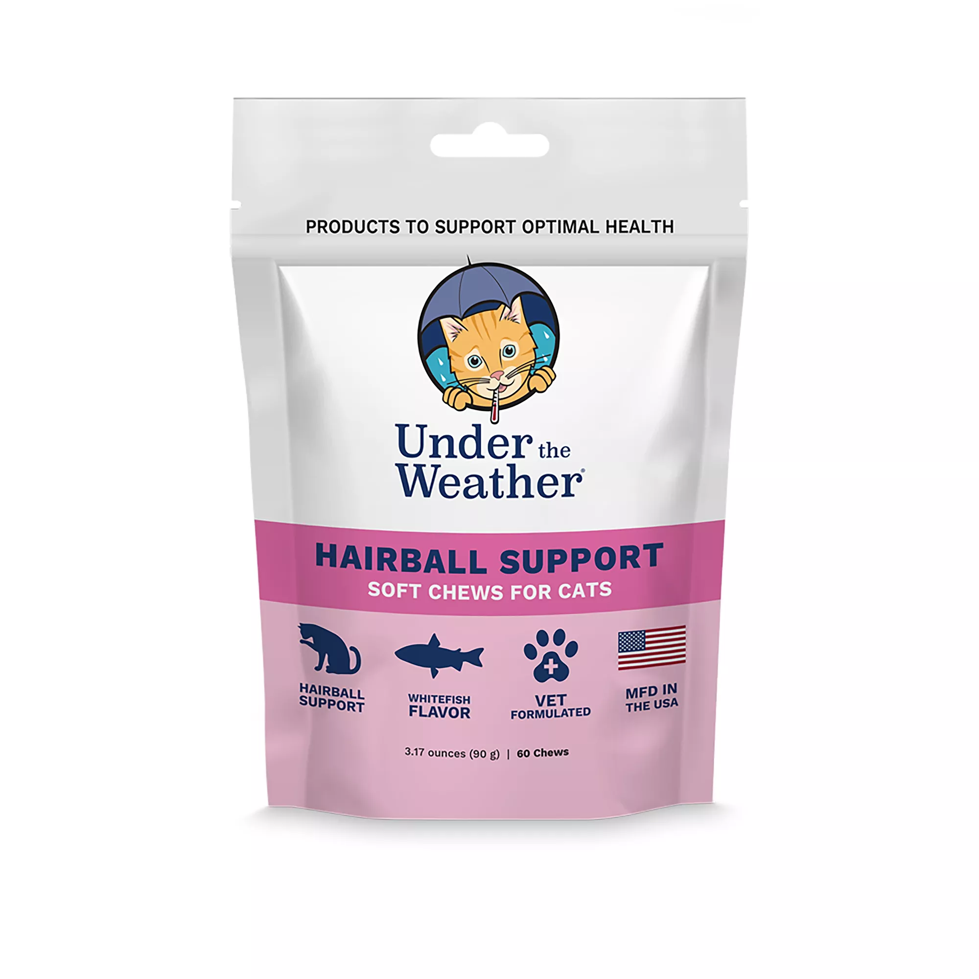 Under the Weather Hairball Support Soft Chews Cat Supplement, 60 count