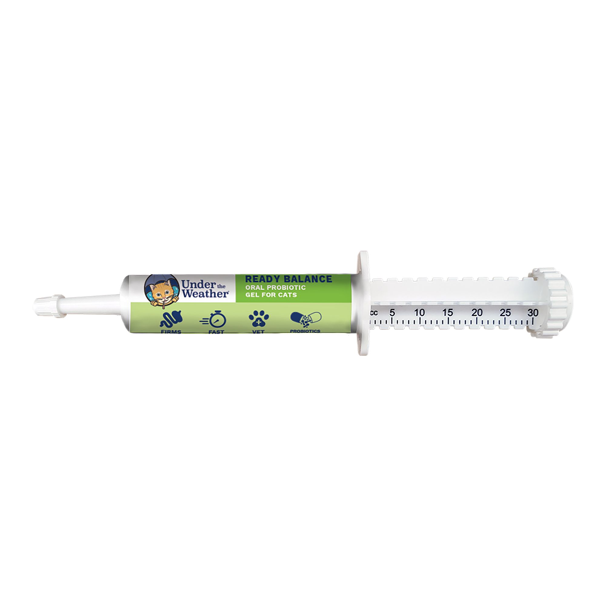 Under the Weather Ready Balance Probiotic Oral Microbial Gel Cat Supplement 30 cc syringe