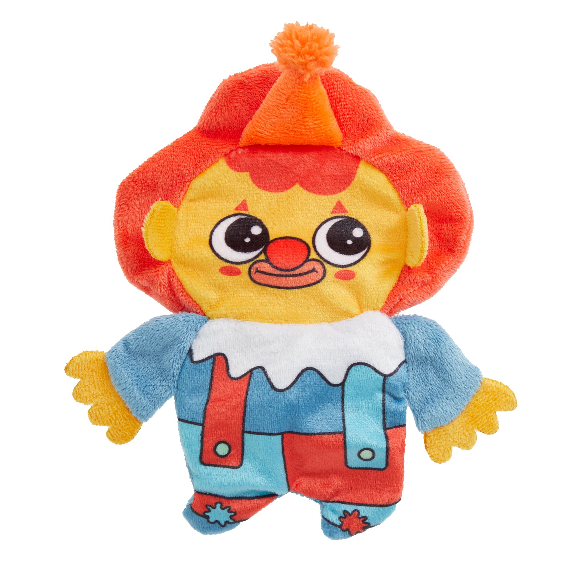 Thrills & Chills™ Halloween Clown Flattie Dog Toy Crinkle, Squeaker