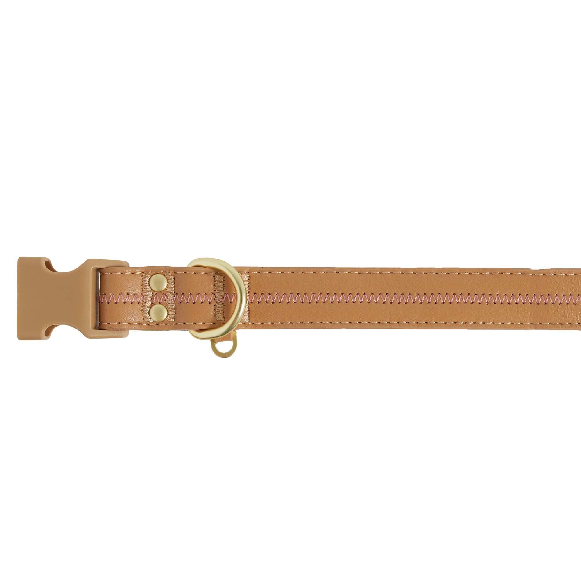 Top Paw® Leather Tan & Pink Dog Collar dog Collars PetSmart