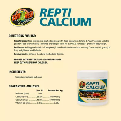 Product Zoo Med Repti Calcium w/out D3 - Reptile Supplements