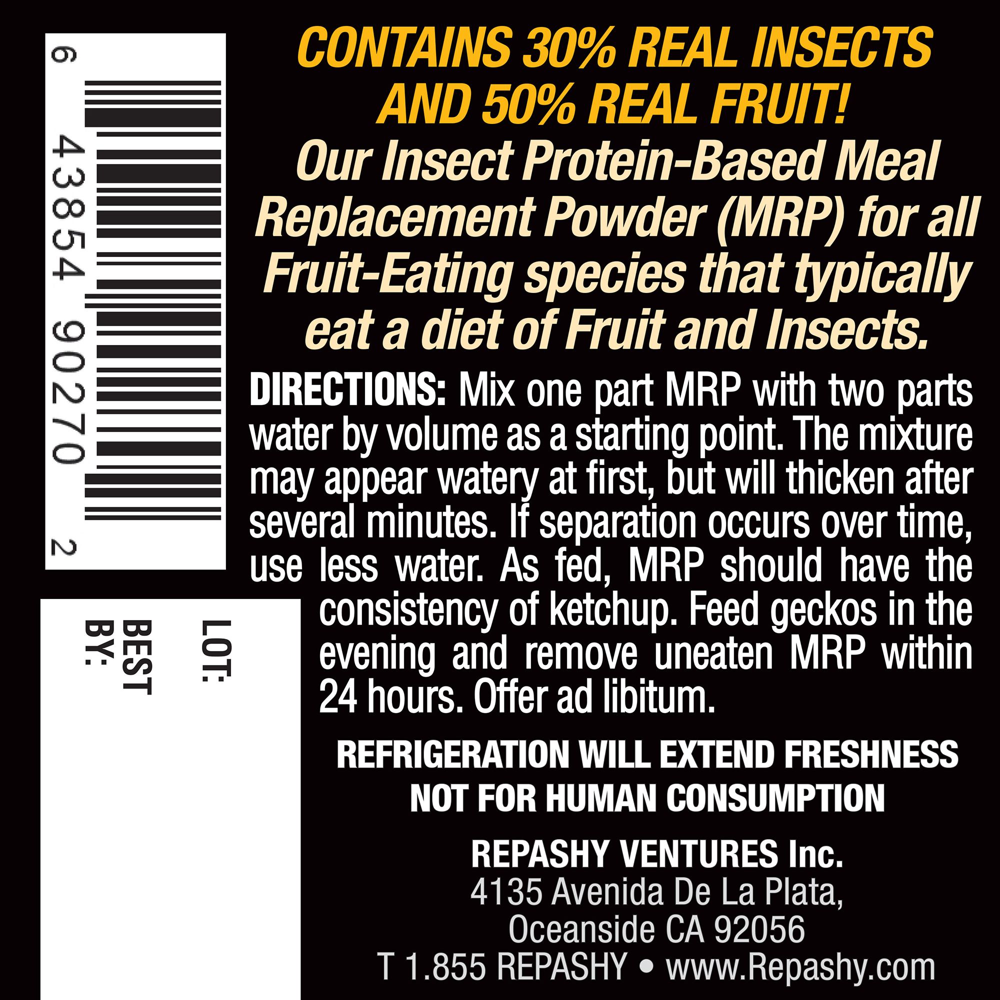 Repashy Grubs-N-Fruit Gecko Diet - Gecko Reptile Food - 3 oz - thumbnail 4