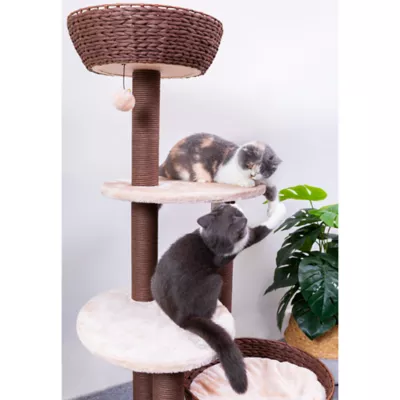 Product PetPals 49-in Pharoah Cat Tree, Brown