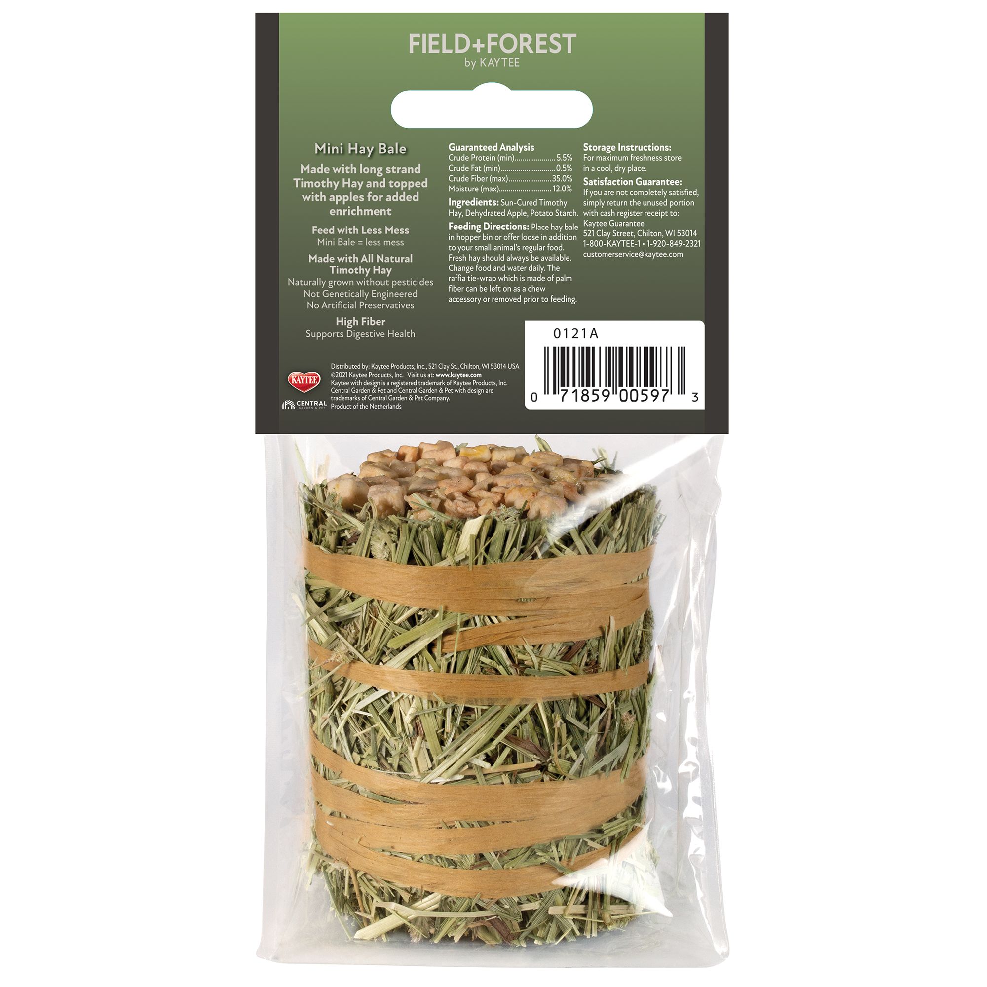 Field+Forest by Kaytee Mini Hay Bale - 1pk - thumbnail 2