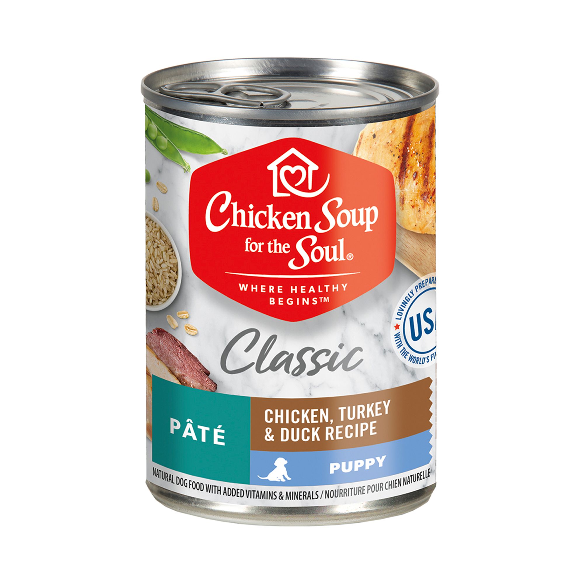 Chicken Soup for the Soul Puppy Wet Dog Food Chicken, Turkey & Duck