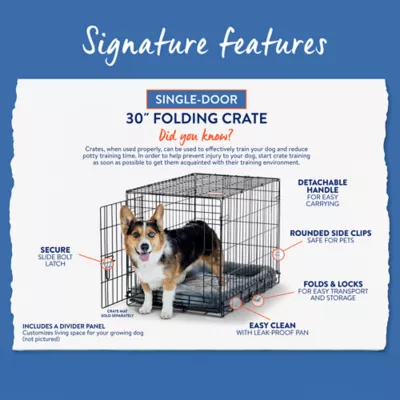 Top Paw® Single Door Folding Wire Dog Crate - Leak Prof Tray; Metal, Collapsible, X-Small - XX Large - Image 5