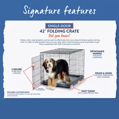 Top Paw® Single Door Folding Wire Dog Crate - Image 5