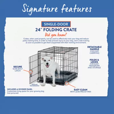 Top Paw® Single Door Folding Wire Dog Crate - Leak Prof Tray; Metal, Collapsible, X-Small - XX Large - Image 5