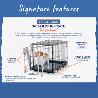 Top Paw® Single Door Folding Wire Dog Crate - Leak Prof Tray; Metal, Collapsible, X-Small - XX Large - Image 5