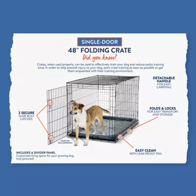 Top Paw® Single Door Folding Wire Dog Crate - Leak Prof Tray; Metal, Collapsible, X-Small - XX Large - Image 5