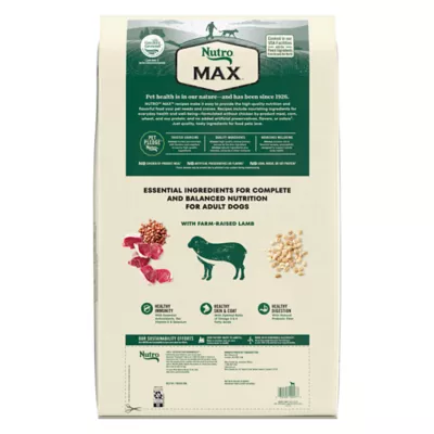 Nutro Max Adult Lamb Dry Dog Food 25 lbs