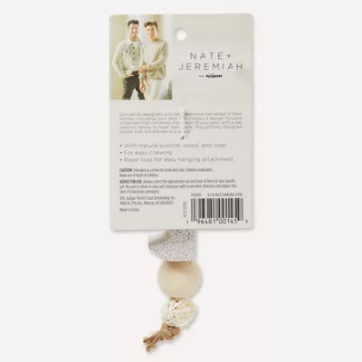 Product Nate & Jeremiah Multi Shape Wood & Pumice Hanging Small Pet Chew