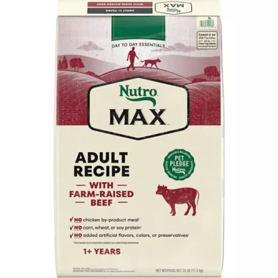 Nutro Max Adult Recipe with Farm Raised Beef and Brown Rice Dry Dog Food 25 lbs