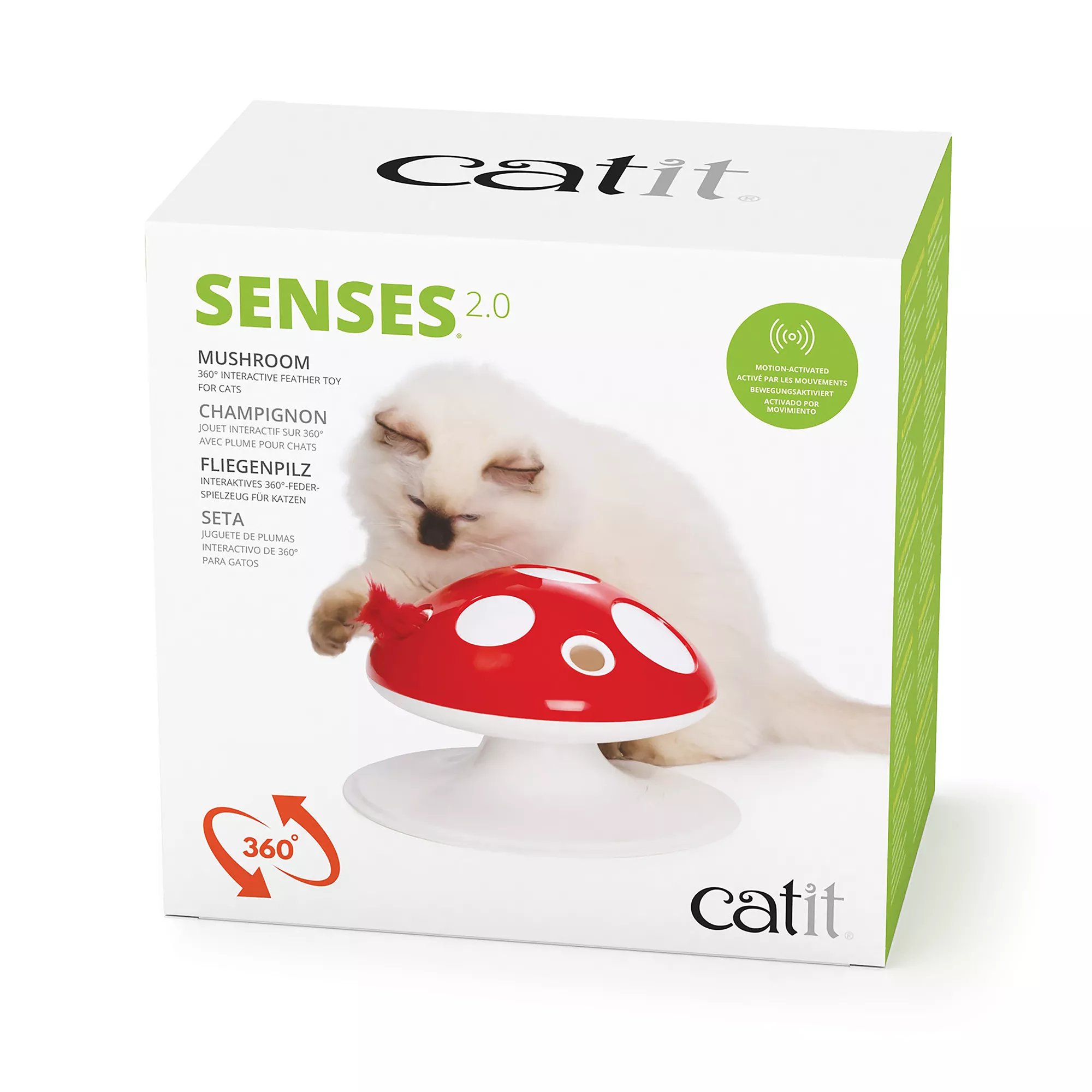 Catit® Senses Mushroom Interactive Feather Cat Toy