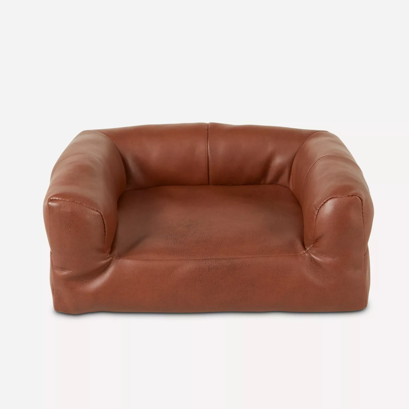 Product Nate & Jeremiah Brown Faux Leather Couch