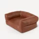 Product Nate & Jeremiah Brown Faux Leather Couch