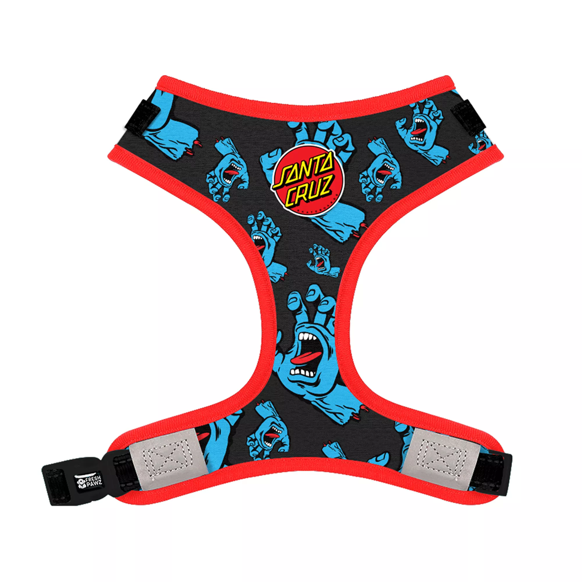 Fresh Pawz Santa Cruz Skateboards Logo Adjustable Mesh Dog Harness