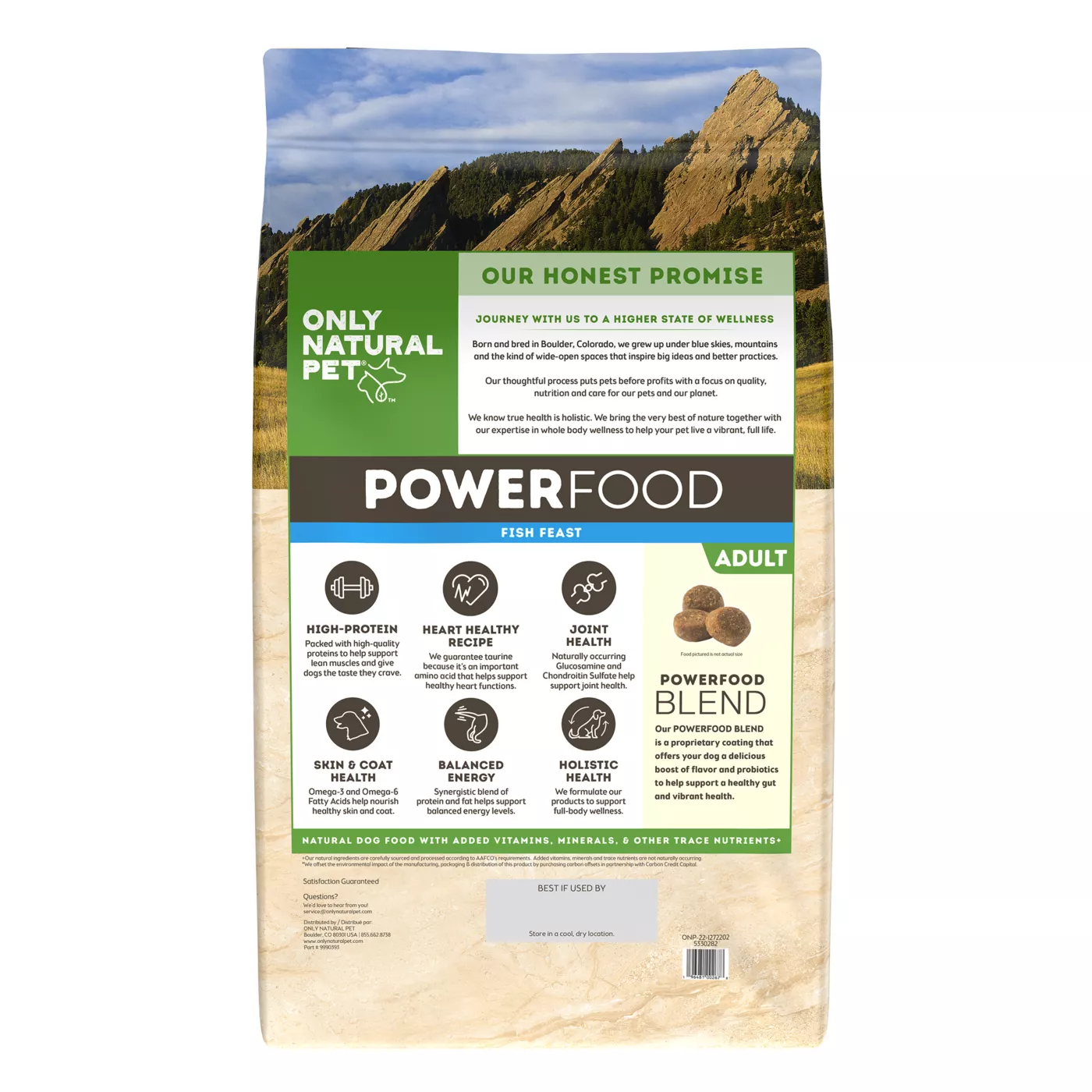 Only Natural Pet PowerFood All Life Stage Dry Dog Food Fish Feast High Protein Grain Free