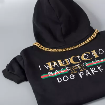 Product Fresh Pawz Pucci "I WANT TO GO BACK TO THE DOG PARK" Dog Hoodie