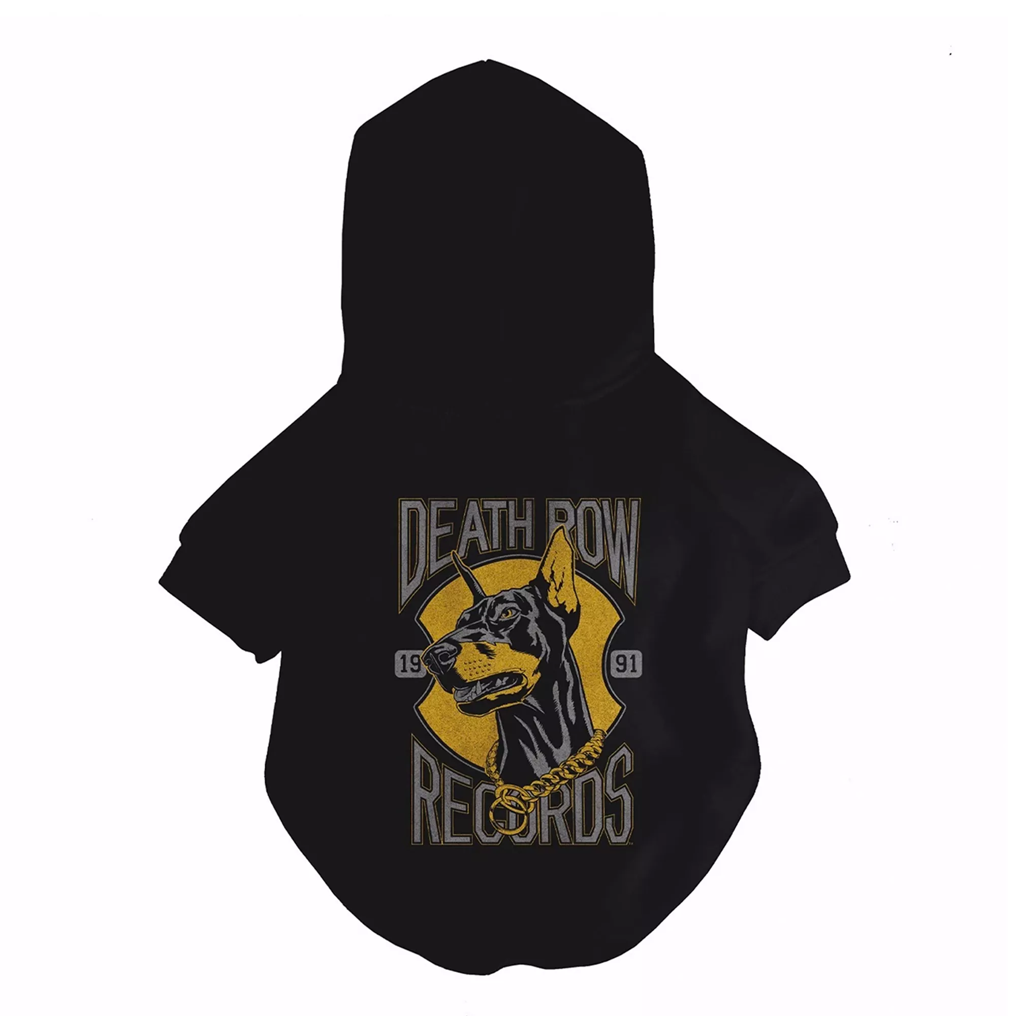 Fresh Pawz Death Row Records Golden Doberman Dog Hoodie